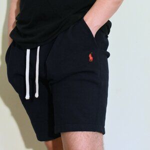 Mens 9.5-Inch The RL Fleece Shorts Navy Blue